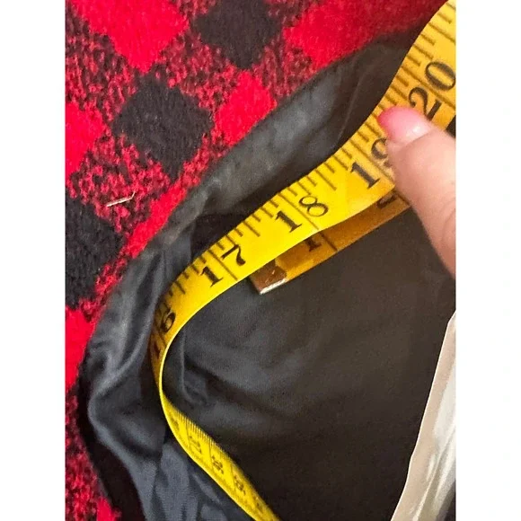 Burberry Red Black Plaid Wool Blend Bucket Hat Women's Size Small Medium - Picture 6 of 11